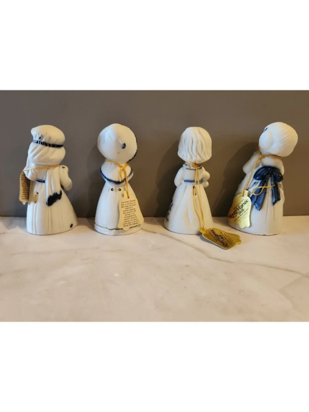 Lot of 4~NWT~Vintage~Jasco~Royal Majestic Bells~Ladies~Shepherd~Bunny~Mushroom++